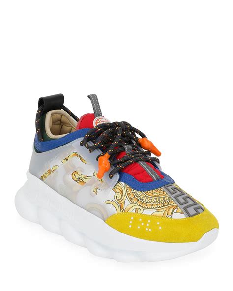 versace sneakers men white|versace white chain reaction sneakers.